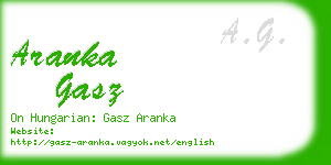 aranka gasz business card